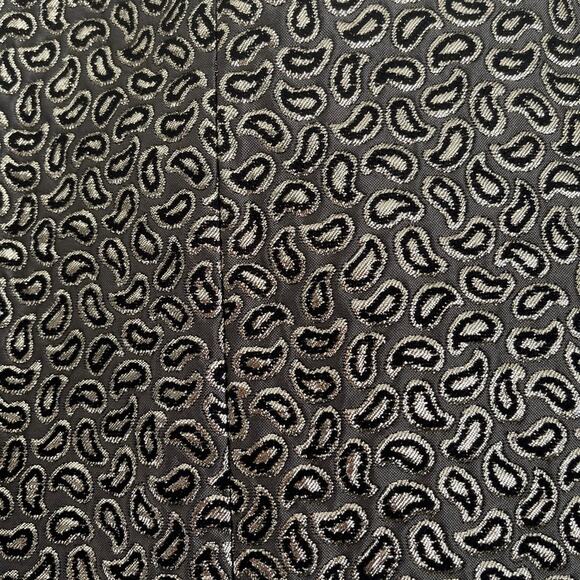 Tibi Jacquard Pleated Gold Black Metallic Paisley Mini Skirt Size 2 - Picture 4 of 8